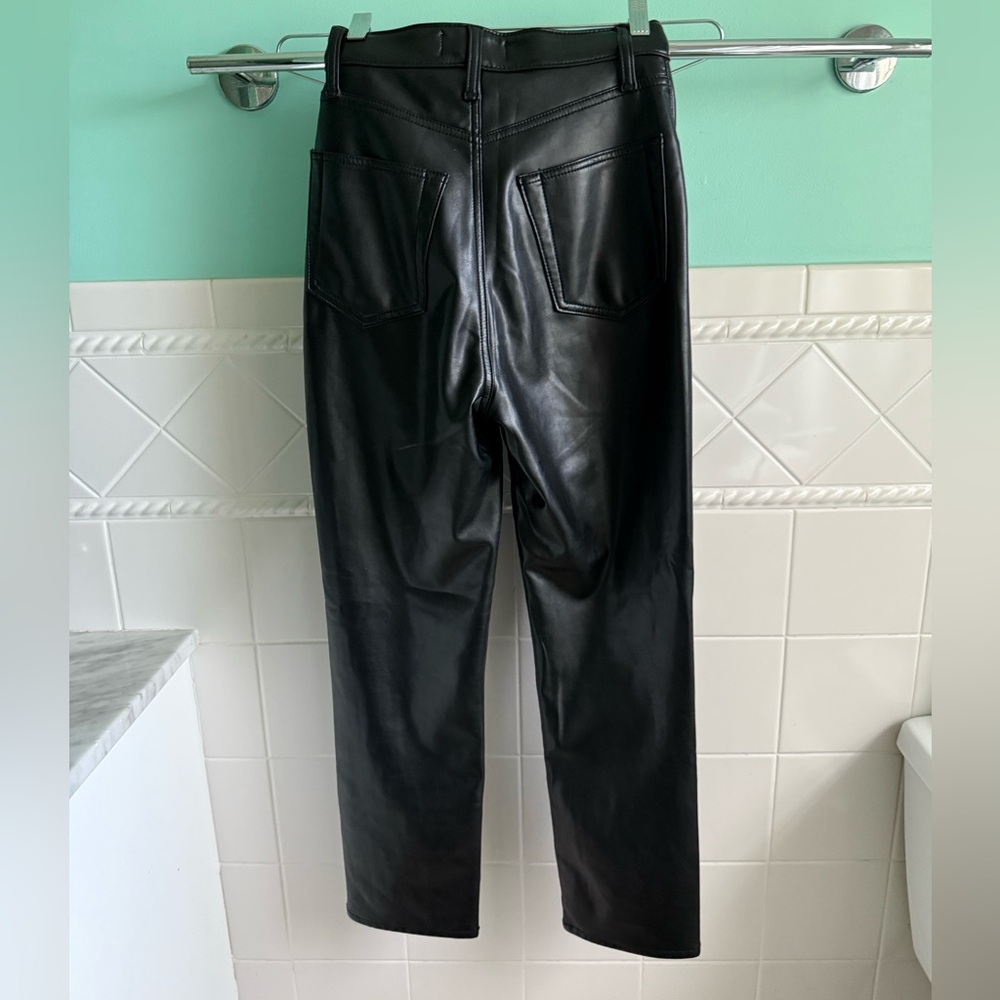 Abercrombie & Fitch Two Toned Leather and Black Jeans - Picture 6 of 13